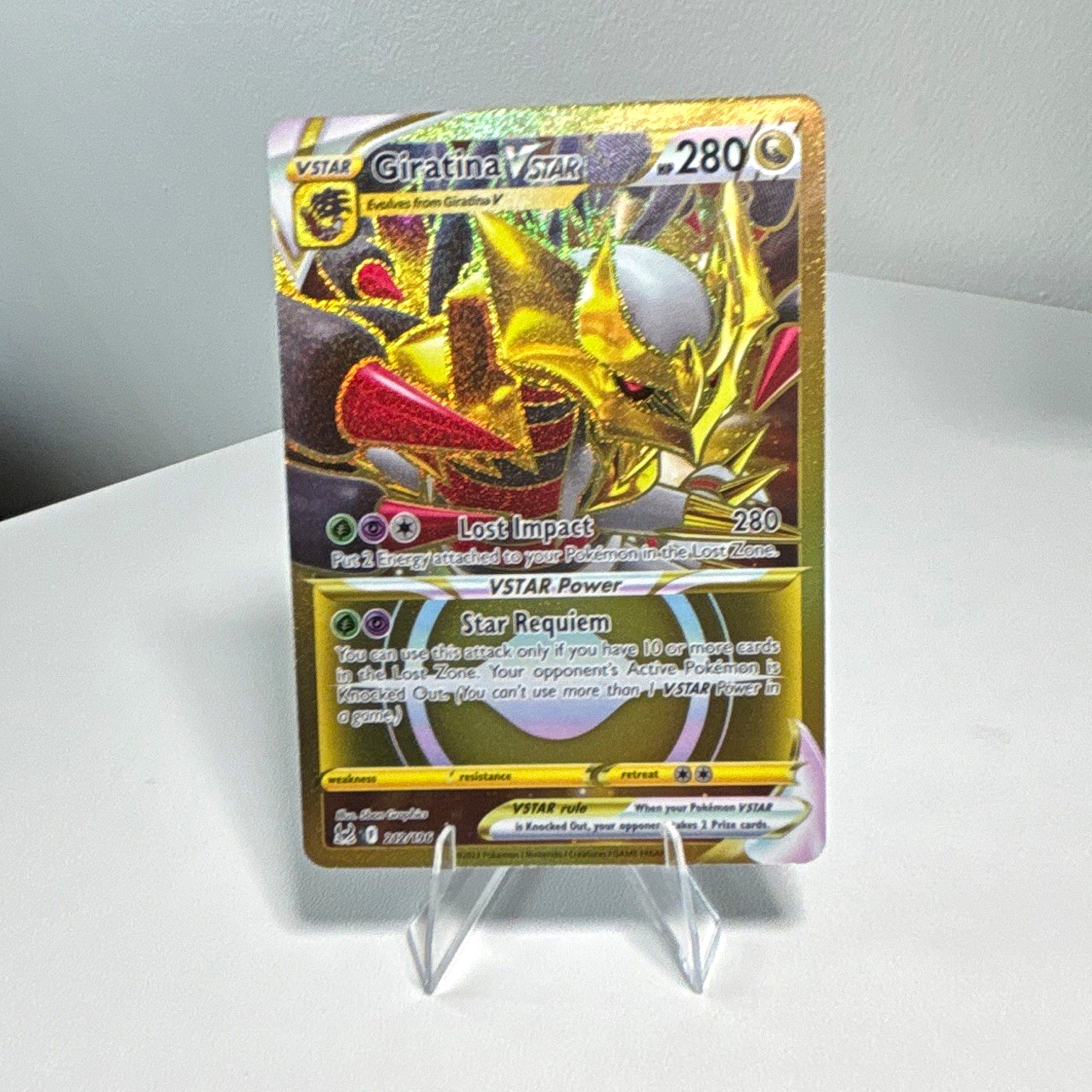 Pokemon TCG Giratina VSTAR 212/196 Lost Origin Secret Rare Full Art Holo 280 HP