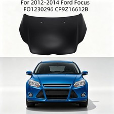 Black Primed Steel Hood Cover For 2012-2014 Ford Focus Fo1230296