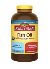 Nature Made Fish Oil 2400mg, 720mg Omega 3, Per 2 Softgels 300ct EXP: 02/2029