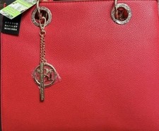 Badgley Mischka Vegan Leather Double Strap with Crossbody in Red NWOT MSRP 129