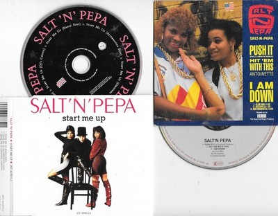 2 x SALT N PEPA - start me up  + push it  / PAPERSLEEVE - CD s