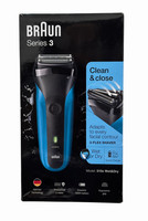 Braun Series 3 Clean & Close | Model 310s Wet & Dry Electric Shaver | Black/Blue