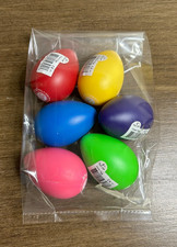 6 PCS LP Egg Shakers Hand Percussion Rhythm Shakers Musical Colorful