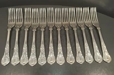 Vintage Viners of Sheffield England Super A Stainless Flatware Forks Set of 12