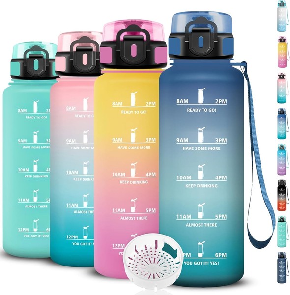 Grsta Trinkflasche 1.5L, Trinkflasche Sport, Wasserflasche Auslaufsicher,-image