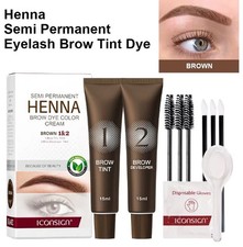 Quick Drying Eyelash And Eyebrow Tint Kit Eyebrow Color Kit 5-7 Days Long Lastin