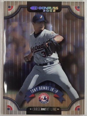 2002 DONRUSS 27    TONY ARMAS JR. CAREER STAT LINE SP /237