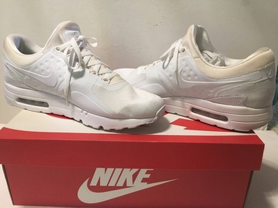 Nike Air Max Zero Essential Triple White Wolf Grey 876070-100 Men s 12