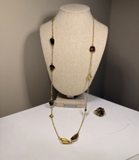 Stella & Dot Gold Tone Adjustable Station Nec...