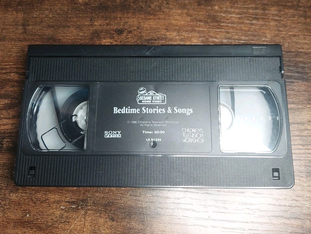 Sesame Street - Bedtime Stories and Songs (VHS, 1996) for sale 