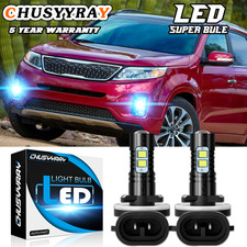 2x 881 LED 12V Car/Tractor Fog Light Bright Bulbs 862/886/889/894/896 Blue 8000K