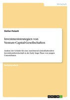 Stefan Petzolt | Investmentstrategien Von Venture-Capital-Gesellschaften | Buch