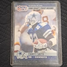 Pro Set Emmitt Smith #685 Dallas Cowboys 1990 NFL Draft First Round Trading Card