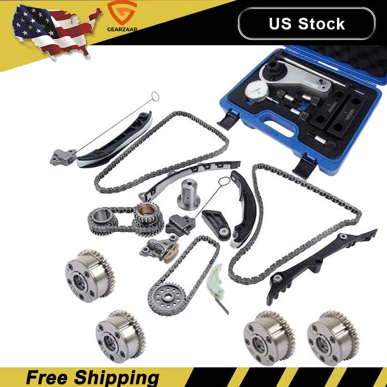 Timing Chain Kit Camshaft Phaser for Maserati Quattroporte Ghibli Le 900028263