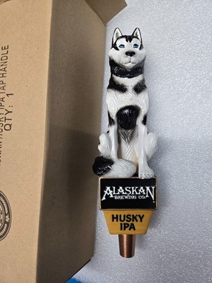 New Alaskan Husky Sled Dog NIB 10'' Draft Beer Tap Handle