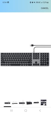 Satechi Aluminum Wired USB Keyboard for Apple Mac, Space Gray #ST-AMWKM