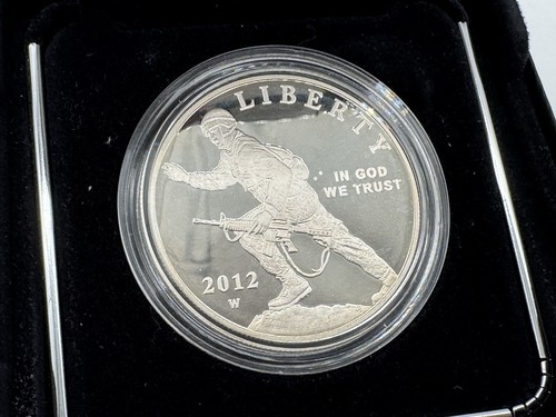2012 W Infantry Soldier Commemorative Proof Silver Dollar BOX/COA - Picture 5 of 11
