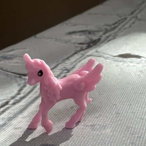 Micro Pink Alicorn Unicorn Pegasus Tiny Fantasy Figurine Micro-Mini Horse #J14B