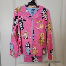 Girls Bluey Pink LS Pajama Set Size XS 6/6X - New w/tags Pants Soft Comfy Warm