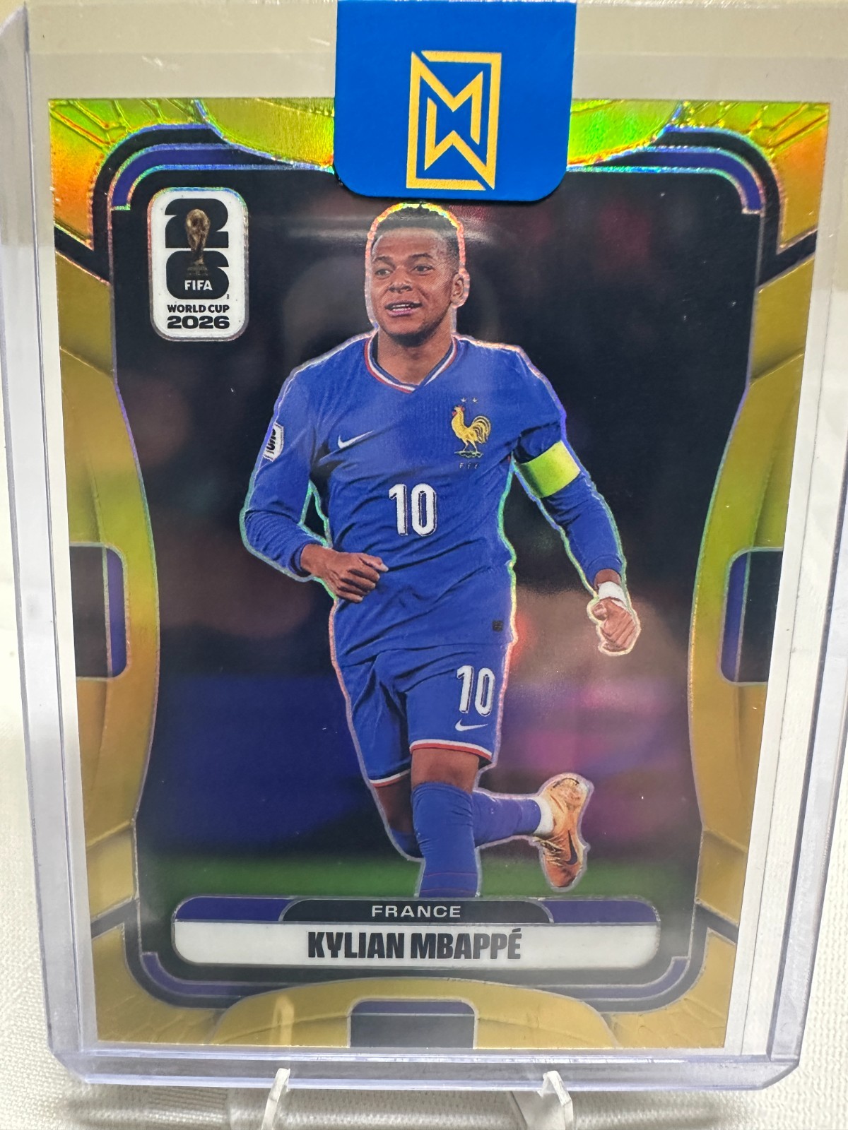 True Gold Kylian Mbappe Gold /10 Panini Prizm World Cup 2026 PSA 8 view 4