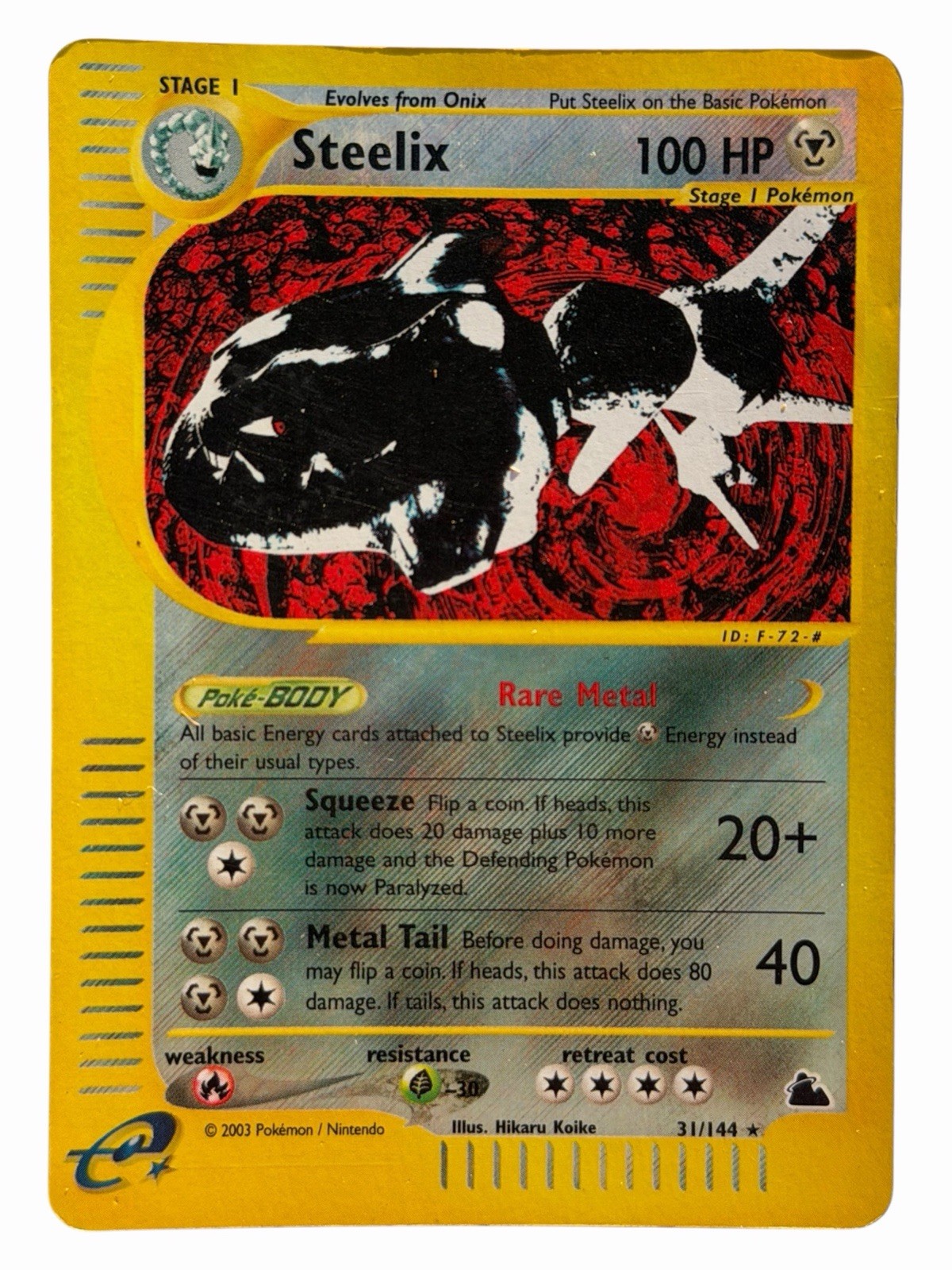 Steelix - 31/144 Skyridge 2003 - Reverse Holo E-Reader - Pokemon TCG