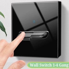 1,2,3,4 Gang Lightswitch 2 Way Control Toggle Switch EU UK Standard Wall Socket