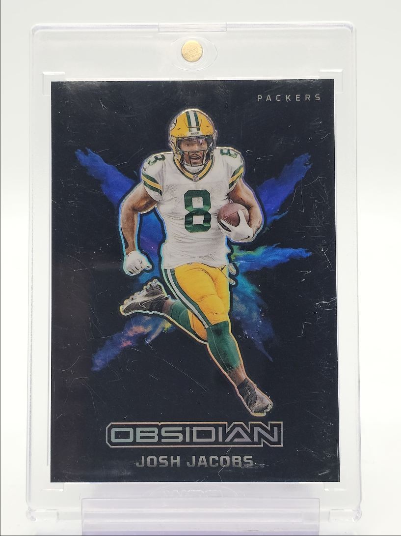 JOSH JACOBS 2024 OBSIDIAN BLACK COLOR BLAST CASE HIT SP PACKERS Q2596
