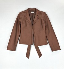 Agnona Women’s Blazer Jacket w/Belt Rusty Brown Size 42 US 6 Made In Italy