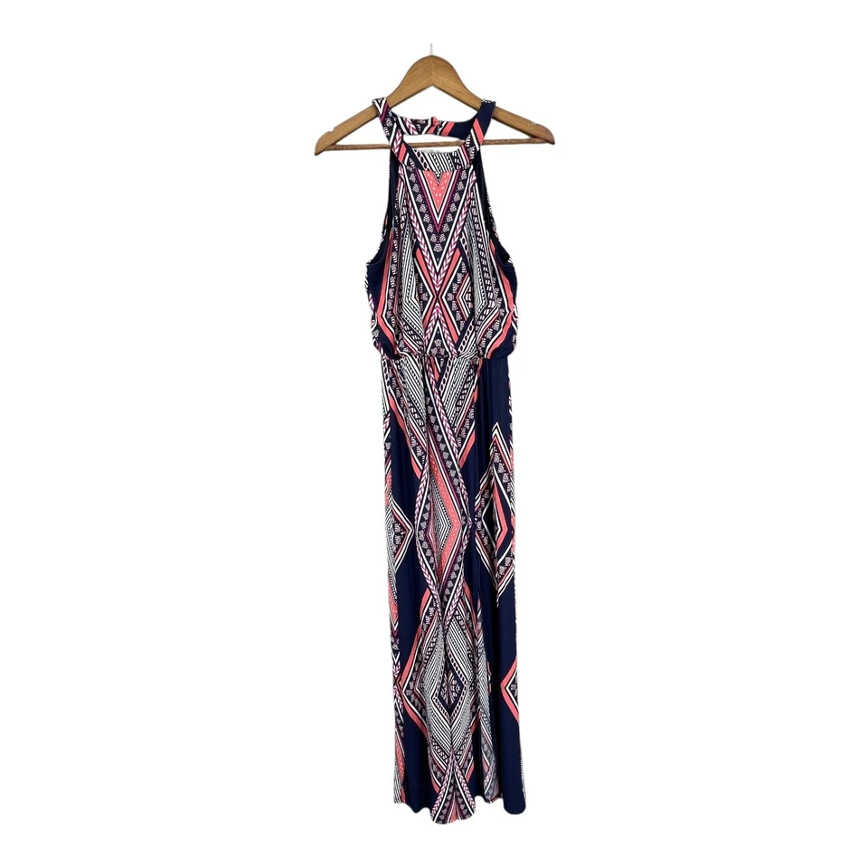 Maxi Vestido Trixxi Boho Mujer Geométrico Verano Preppy Vacaciones Resort Playa Talla S Foto 3 de 4
