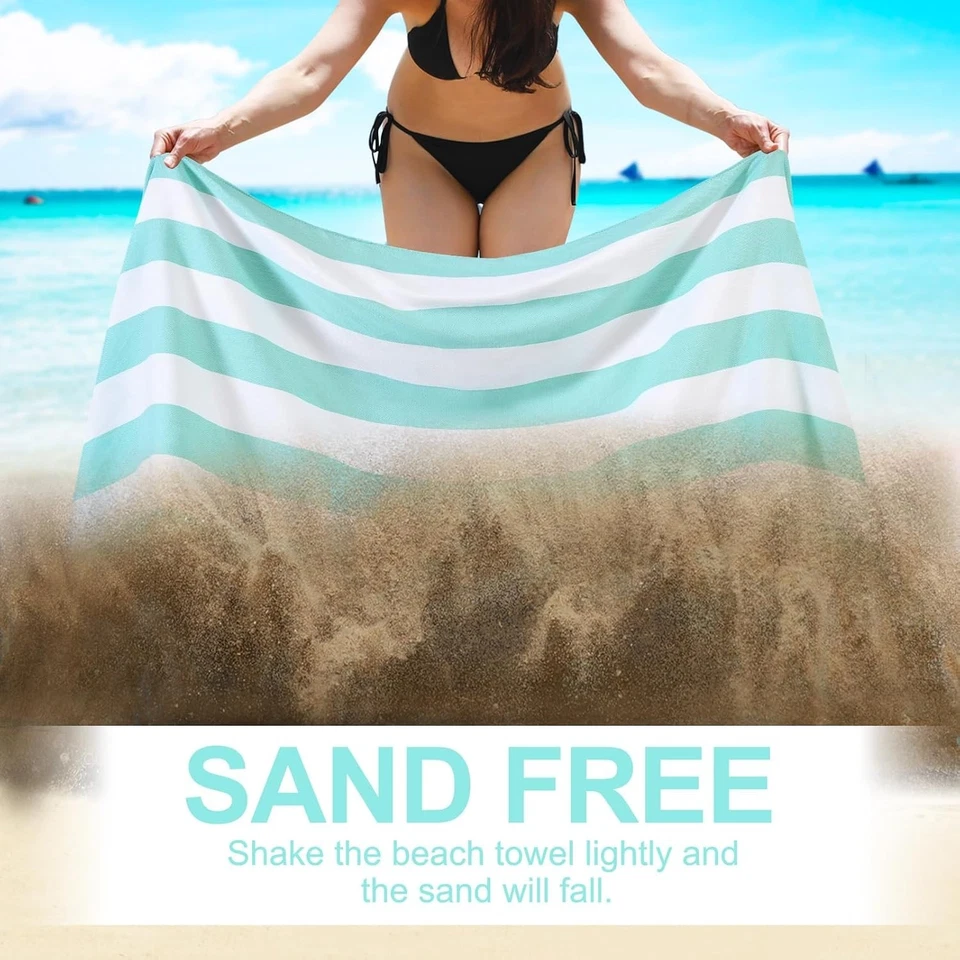 6件装土耳其海滩毛巾-特大号轻便多热红色条纹 — 第 4/4 张图片