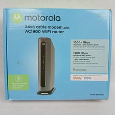 Motorola MG7700 Modem and AC1900 WiFi Router Used