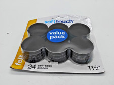 SOFTTOUCH 1.5 Inch Round Heavy Duty Felt Furniture Pads Brown 24 Pack