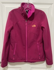 THE NORTH FACE Women Full Zip Windwall Jacket Fuchsia Pink Small