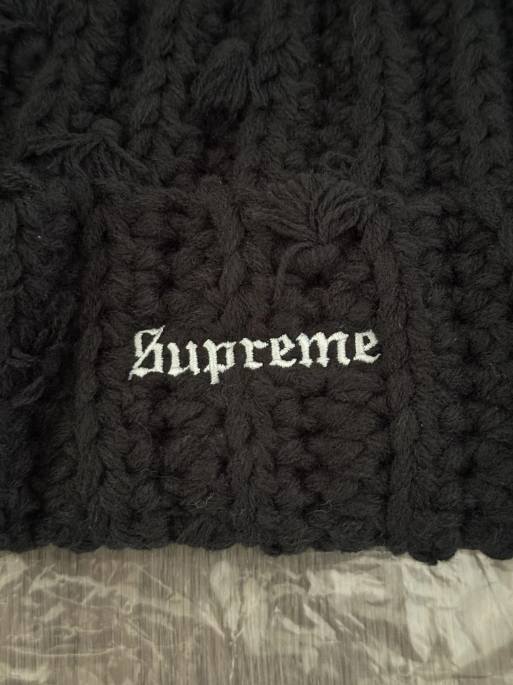 Gorro Supreme atado a mano FW23 negro sellado nuevo auténtico Foto 3 de 4