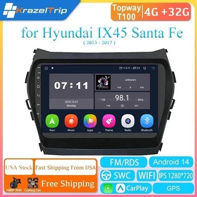 Audio Systems Car Radio for Hyundai IX45 Santa Fe 2013 2014 2015 - 2017 GPS