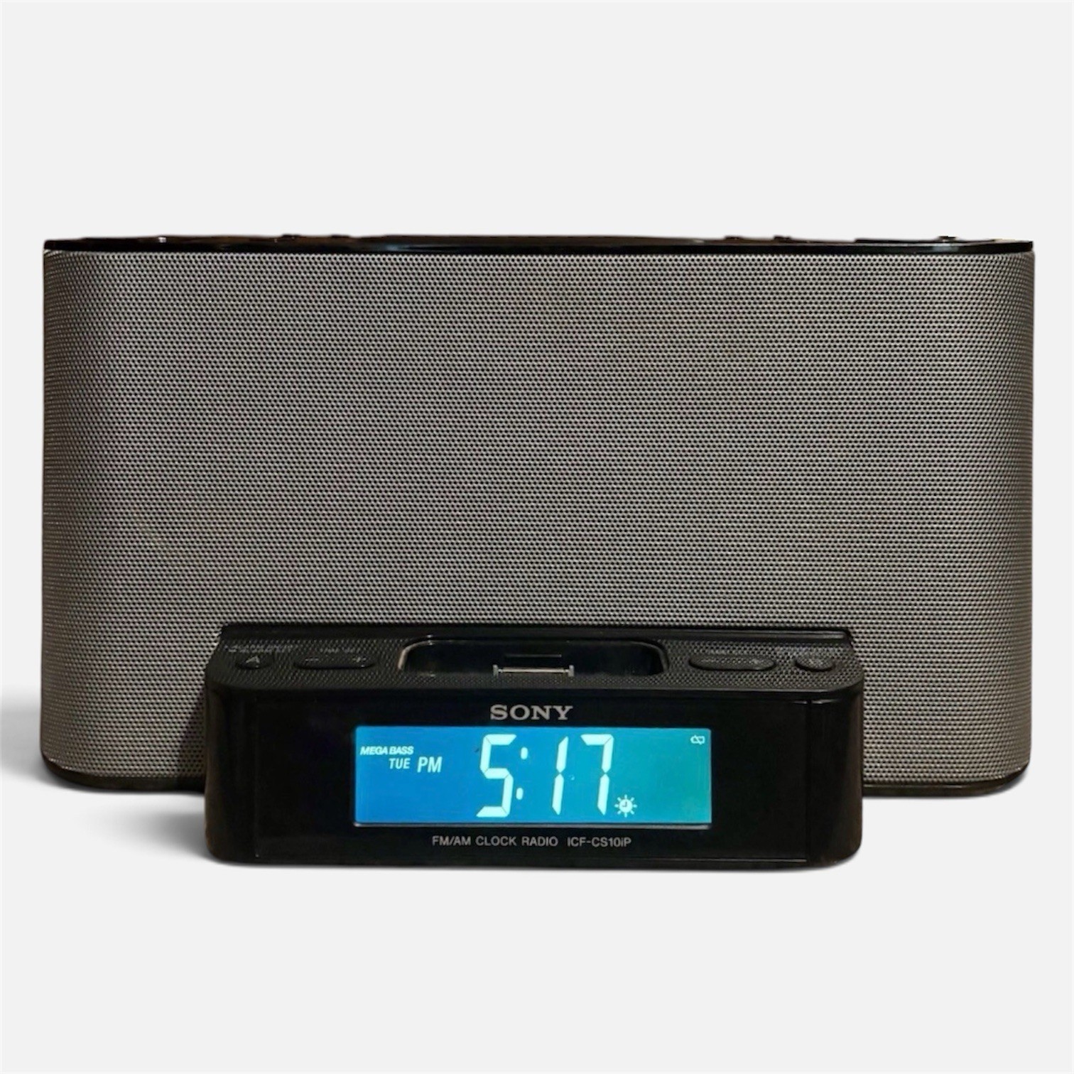 Sony Dream Machine ICF-CS10iP FM/AM Clock Radio Alarm iPod Dock No Remote