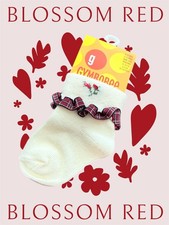 NWT VTG 2002 Gymboree Victorian Charm Rose Ruffle Cream Color Socks - 3-12 Month