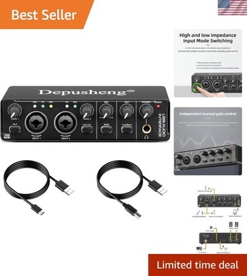Professional RX2 USB Audio Interface with 48V Phantom Power and 192kHz Quality
