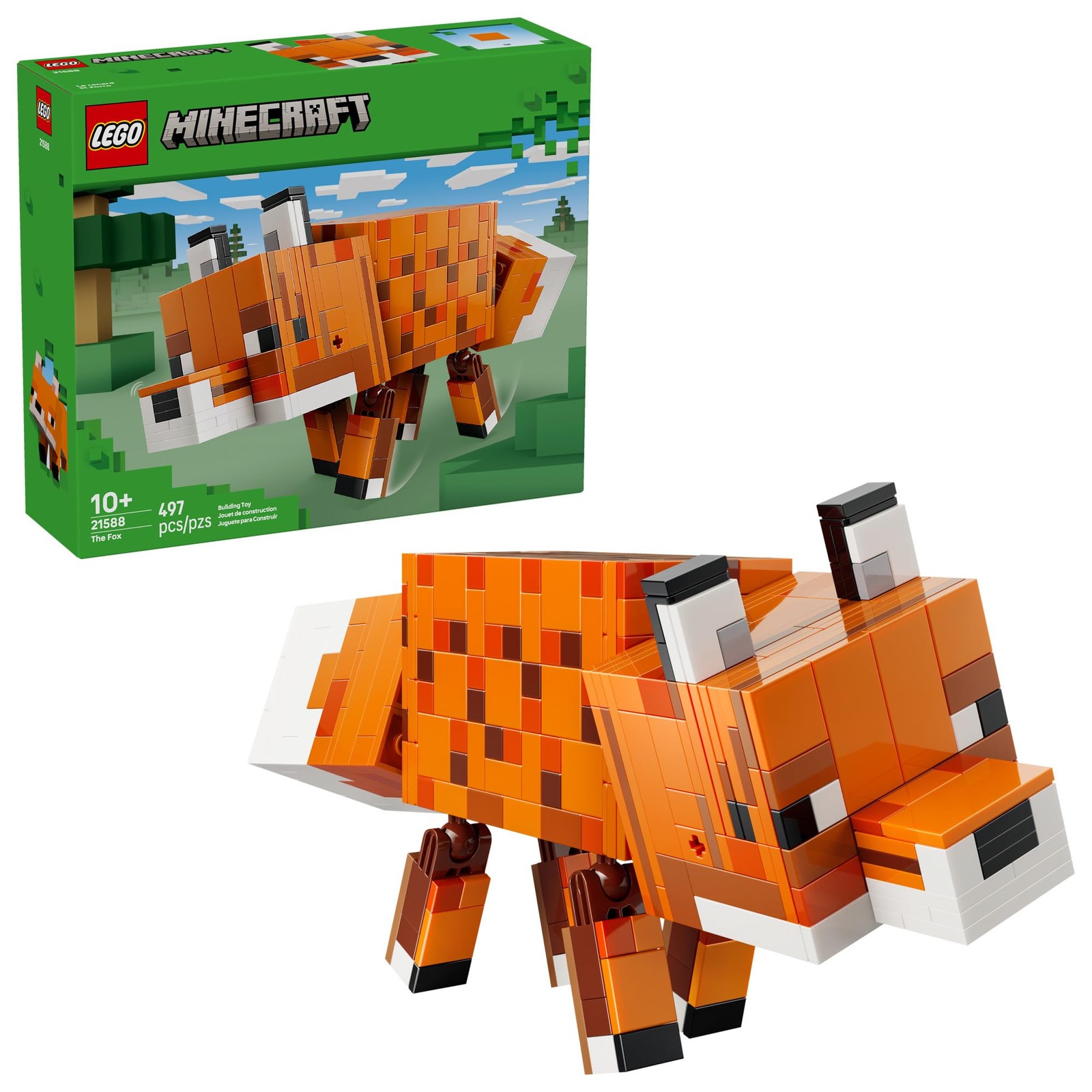 LEGO Minecraft The Fox Building & Pretend Play Toy for Boys & Girls - Poseable