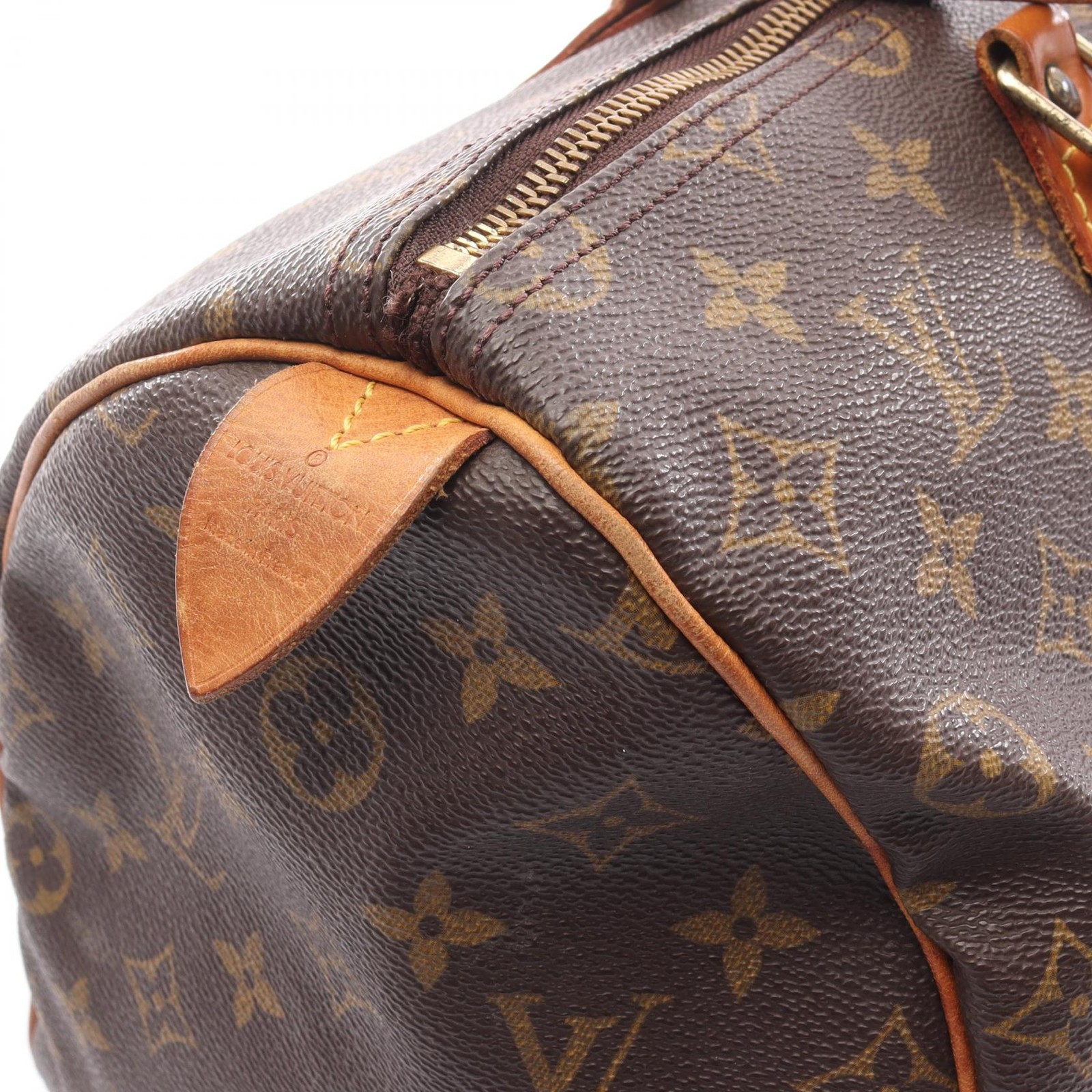LOUIS VUITTON Speedy 35 Handbag M41524 Monogram canvas leather Brown Used Women thumbnail 9