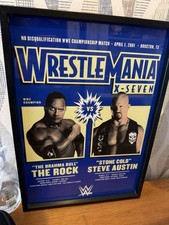 WWE Wrestlemania 17 A3 Poster Stone Cold Steve Austin The Rock
