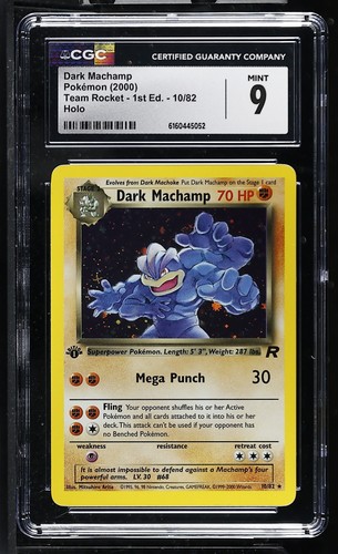 Dark Machamp (1st Edition) graded CGC 9 for sale on eBay