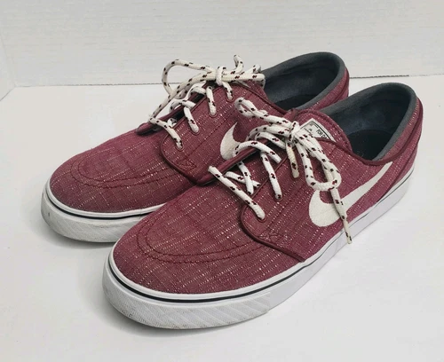 NIKE Zoom Air Stefan Janoski Sneakers Men's Size 8 Maroon NIKE Skateboarding Co