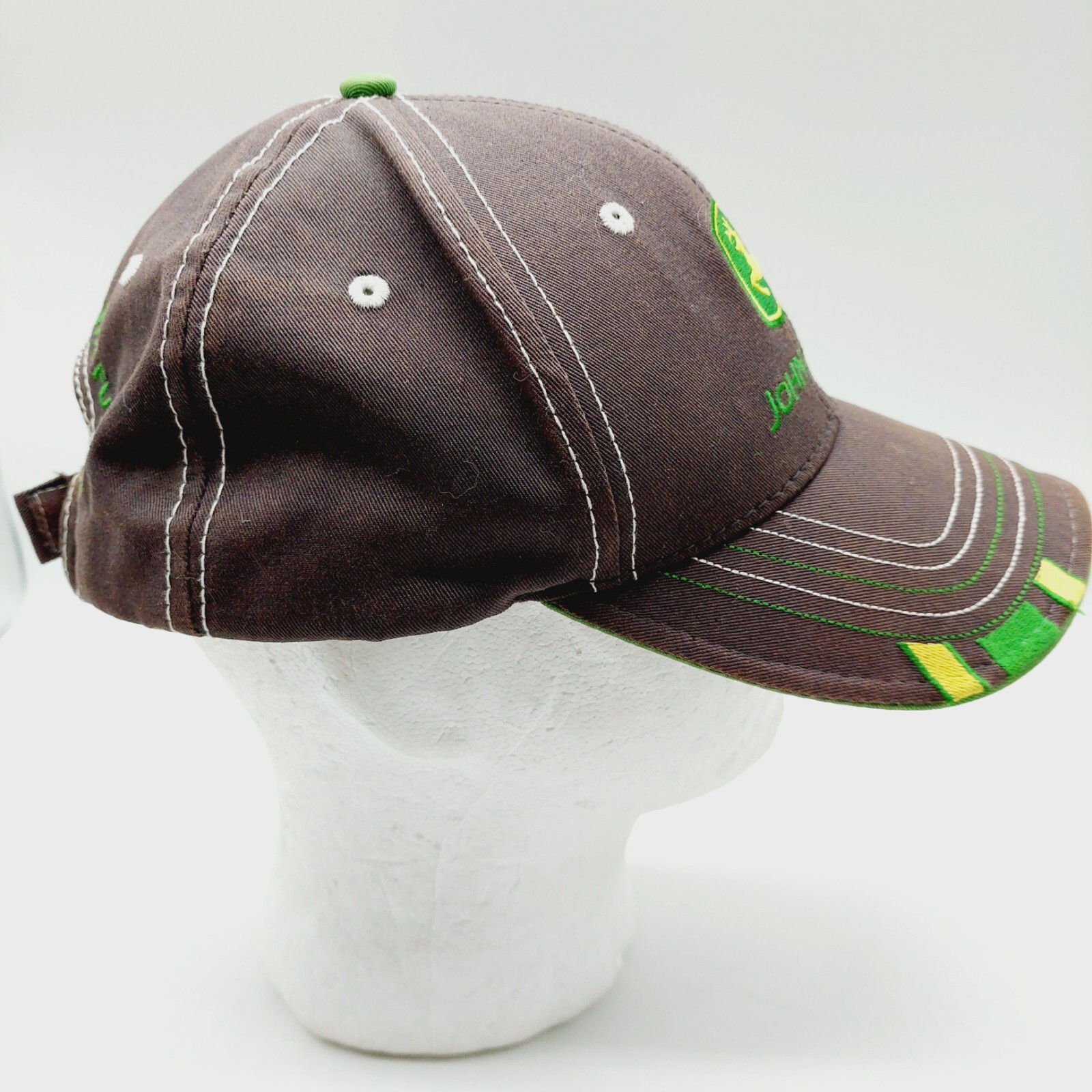 John Deere Strapback Adjustable Hat Brown Green "… - image 5