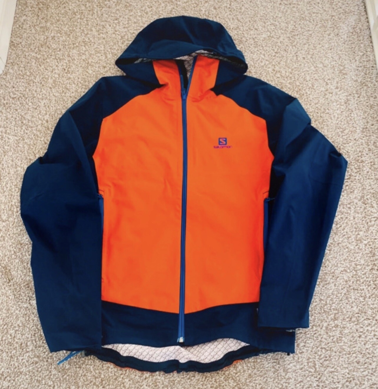 Salomon adv giacca pelle asciutta corsa escursionismo montagna nuova taglia small