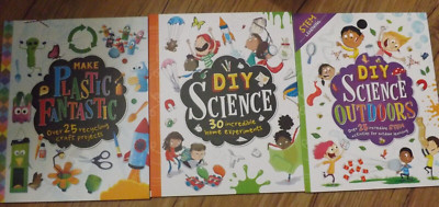 3 NEW DIY Science Outdoors & plastic fantastic idea STEM books 80 kids projects