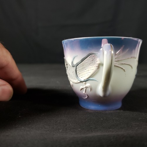 Vtg Dragon Ware Geisha Girl Lithophane Teacup and Saucer Made in Japan Set x5 - Picture 3 of 8