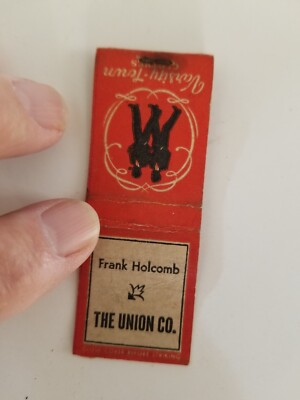 Matchbook Cover Frank Holcomb Union Company Varsity Town Clothes MINI  N20
