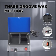 Dental Lab 300W Wax Heater 3-well Wax Heating Analog Dipping Pot LZQJ-15 Blue CE