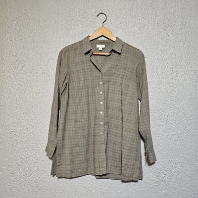 J Jill Shirt Womens Size X Small Petite Cotton Viscose Staple Capsule Wardrobe